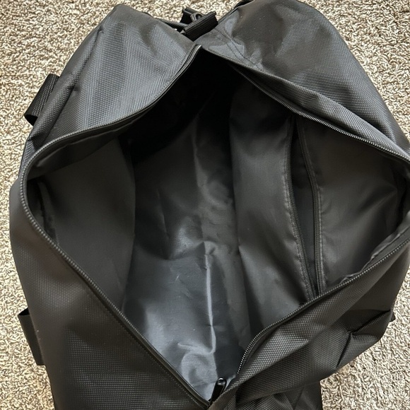 Black Duffel Bag with Red Logo - Picture 3 of 3